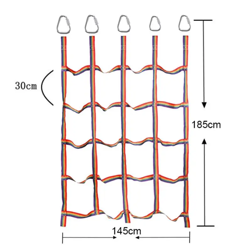 Сетка для скалолазания на открытом воздухе детская Радужная лента сетка для физической подготовки развлечения