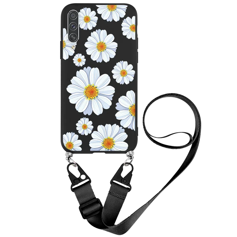 silicone cover with s pen Luxury Cord Rope Chain Lanyard Cases For Samsung Galaxy A50 A50s A30s For Samsung A50 A30s A 50 A 30 S Necklace Strap Fundas TPU kawaii samsung cases Cases For Samsung