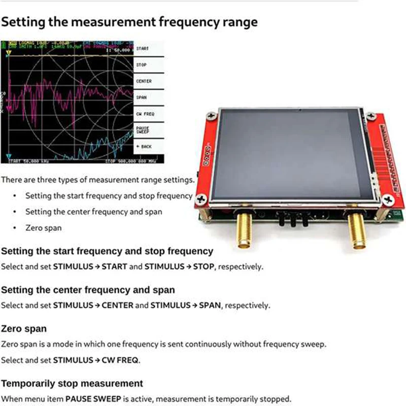 Для Nanovna V2 50Khz 3Ghz Векторный сетевой анализатор набор S A 2 коротковолновый HF VHF