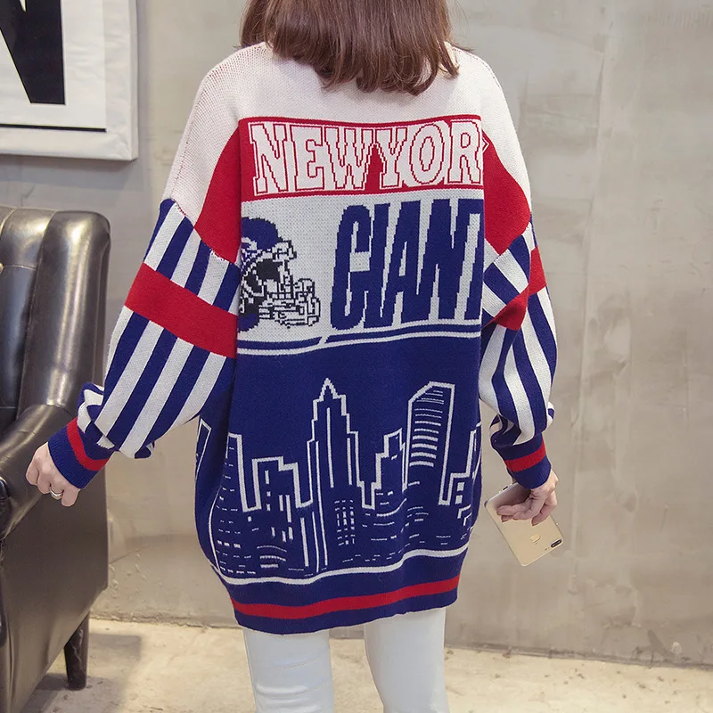 

2019 Autumn And Winter New Style Loose-Fit Laziness-Style Sweater Women's Pullover Hong Kong Flavor Thick Outer Wear Long-sleeve