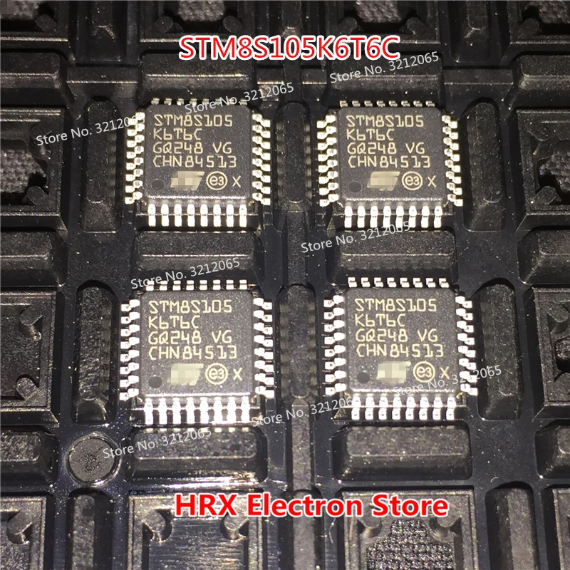 100% Новый оригинальный STM8S105K6T6C MCU 8BIT 32KB LQFP32 STM8S105K6T6 (10-50 шт.) |