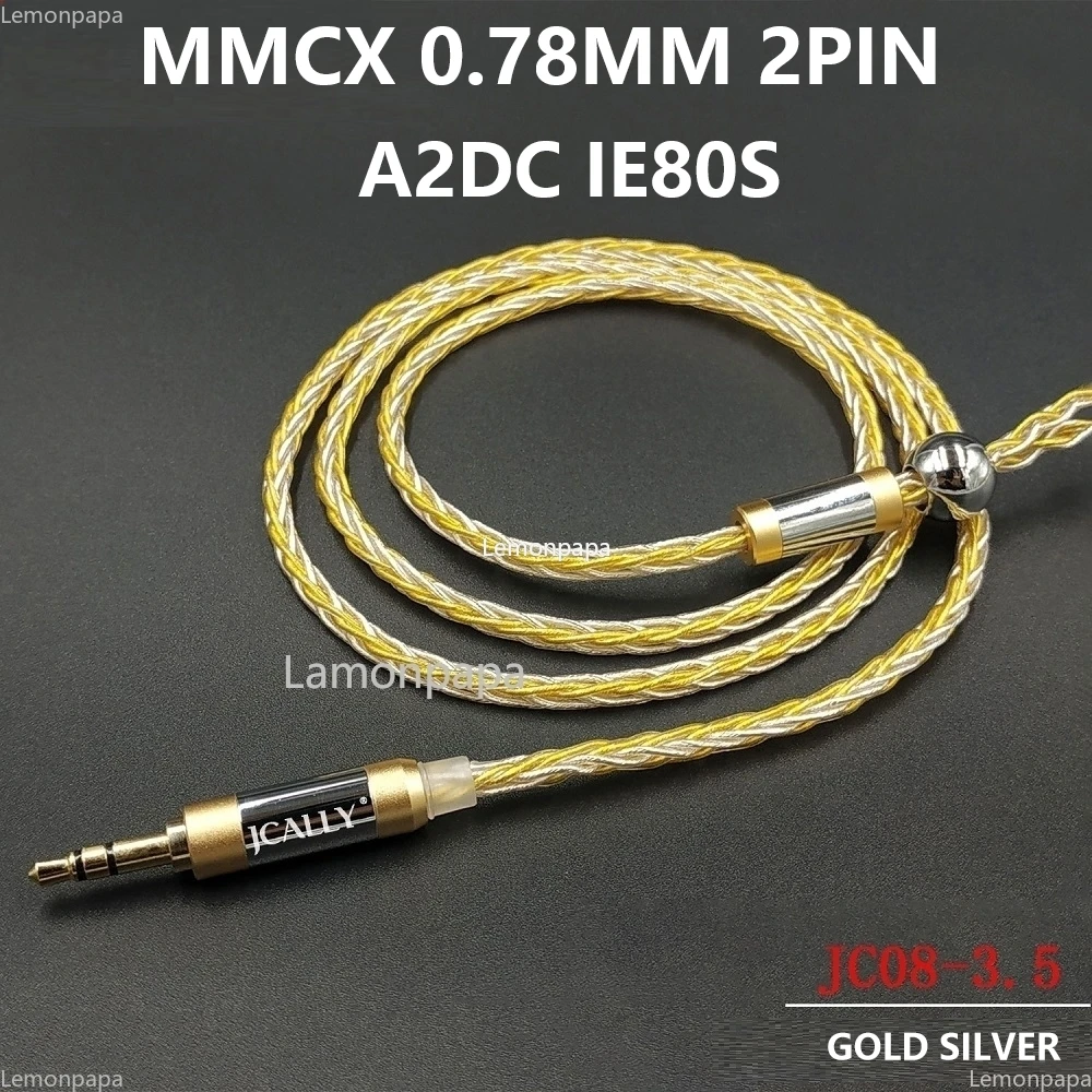 5N посеребренный кабель для наушников MMCX A2DC 0 78 мм Ie80s Hi-Fi Shure QDC ATH Sennheiser KZ TRN