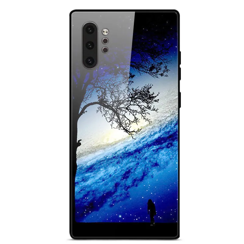 Для samsung Galaxy Note 10 чехол Note10 Pro закаленное стекло твердая задняя крышка для samsung Note10+ Plus 10Pro чехол для телефона s бампер Капа - Цвет: 49