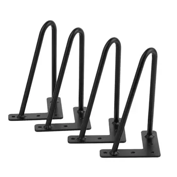 

4PCS/SET 10mm Tube Hairpin Table Legs Household Steel 8 inch 12 inch 16 inch 28 Inch Replacement Leg Solid Color Furniture Legs