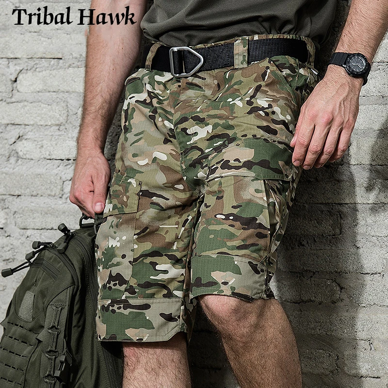 Pantalones cortos tácticos ejército militar para hombre, Shorts de camuflaje SWAT, de Paintball, con múltiples bolsillos, Verano - AliExpress Ropa de