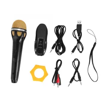 

wireless microphone Portable Handheld Wireless Microphone System with Receptor Audio Cable USB Charging studio microphone
