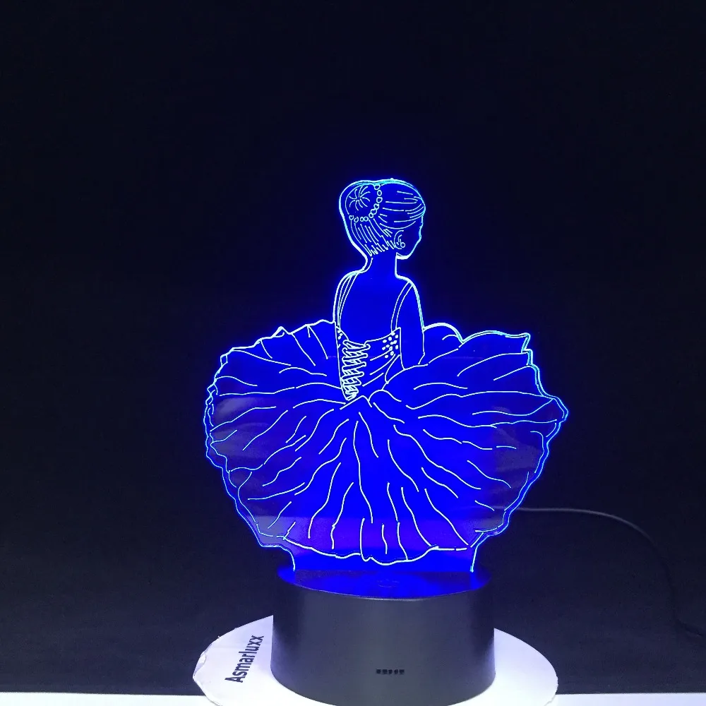 Танцующая балетная девушка Usb настольная лампа 3D Led прикроватный Ночной светильник в форме украшения для дома Спальня спящий светильник ing Drop подарки 1809