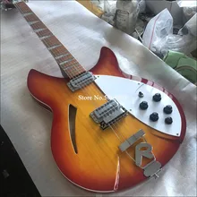 12 струнная гитара, 360 электрическая гитара, красная краска, гриф из красного дерева, яркая краска для грифа, полупустая основная гитара, бесплатные s