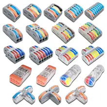 Mini Fast Wire Cable Connectors Universal Compact Conductor Spring Splicing Wiring Connector Push-in Terminal Block SPL-42 212