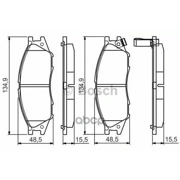 Колодки Тормозные Дисковые Передн, Nissan: Almera Classic 06-, Almera Ii 00- Bosch арт. 0986495146
