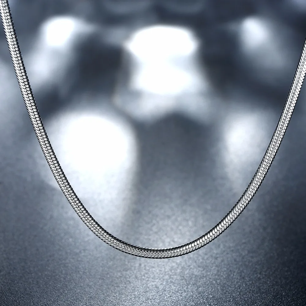 

1.2/1.5 Titanium Steel round Snake Bones Chain Korean-style Stainless Steel Necklaces Men And Women Choker Single-necklace Penda