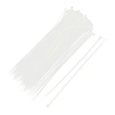 

100Pcs 3.6mm Wide 250mm Long White Nylon Network Electric Wire Zip Cable Tie