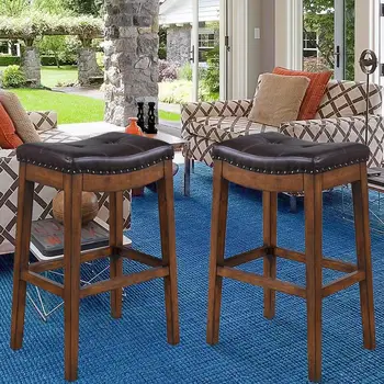 

Simple European Bar Chair Solid Wood Bar Chair American Modern Minimalist Bar Stool Bar Stool Wooden Bar Stool Home Bar