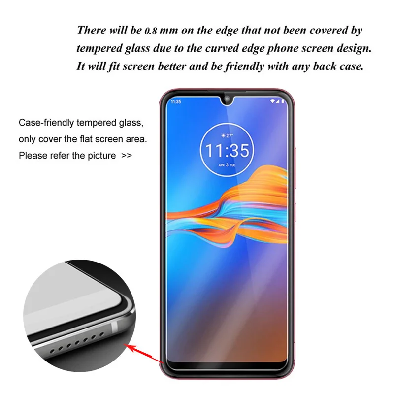 3 шт закаленное стекло для Motorola Moto E6 E 6 Plus протектор экрана для Motorola Moto E6 Plus защитный стеклянный экран пленка 9H