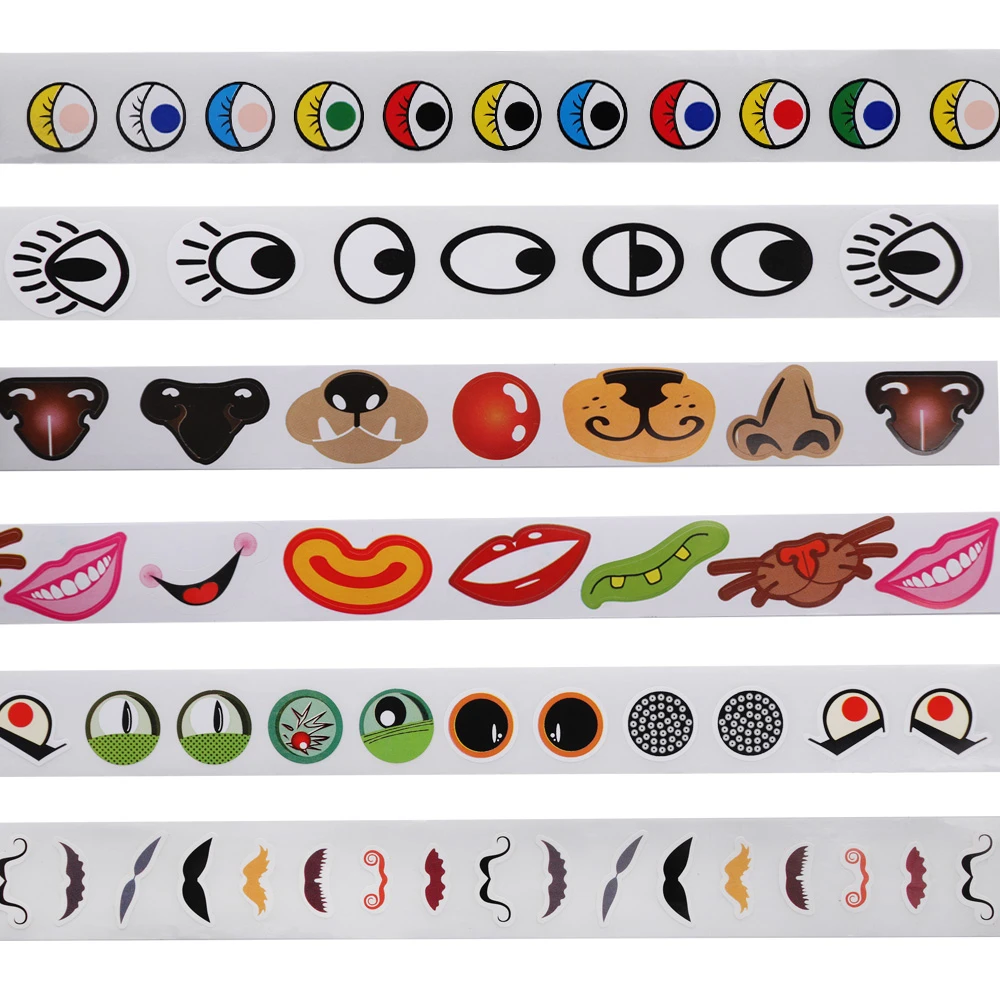 Cartoon Animal Eyes Nose Mouth Sticker Preschool Learning Painting Tool Toy New