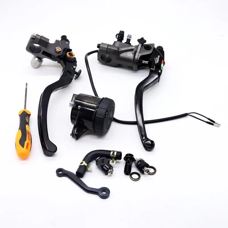 US $57.90 Full CNC Refit Brake Pull Rod Pump Left Clutch Right RCS Cup Aluminum Alloy Adjustable Brake Clutch Levers general purpose