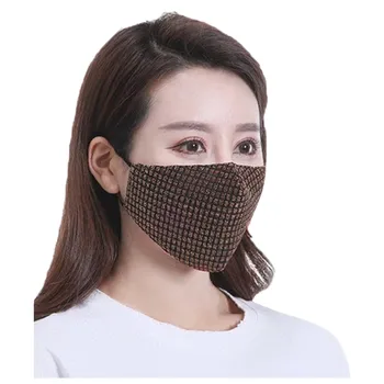 

Reusable Cycling Face Mask Soft Dustproof PM2.5 Thin Breathable Mouth Mask Plaid Print Adjustable Safet Protective Masks Masques