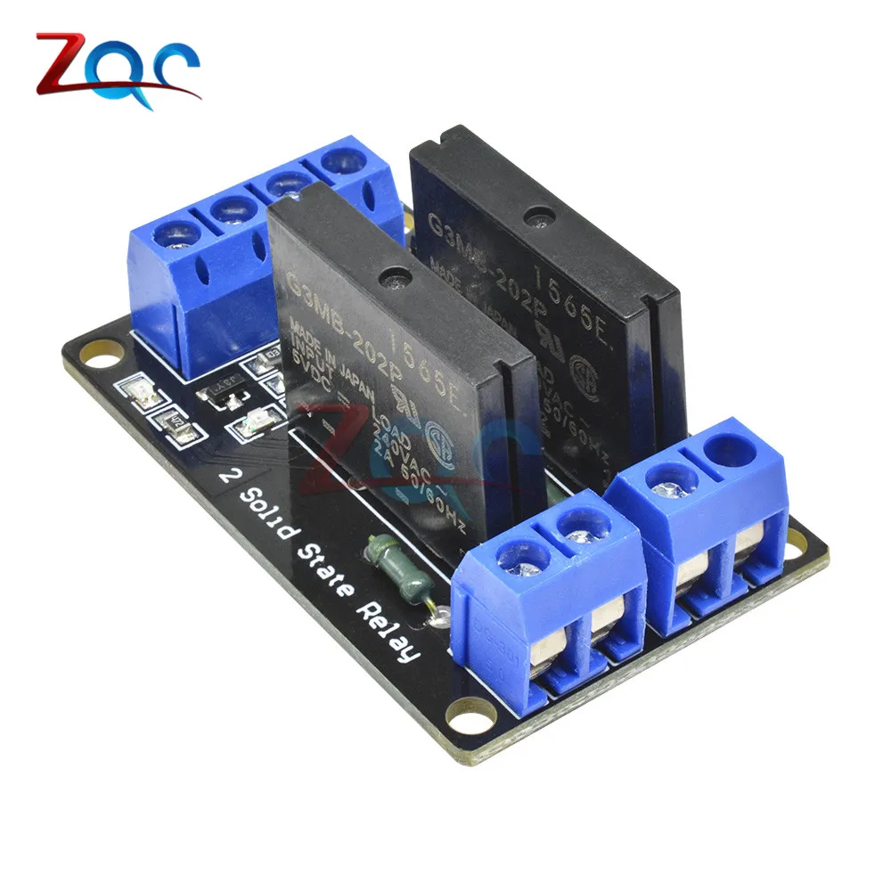 2 канальный твердотельный релейный модуль канального типа OMRON SSR G3MB 202P 5V DC