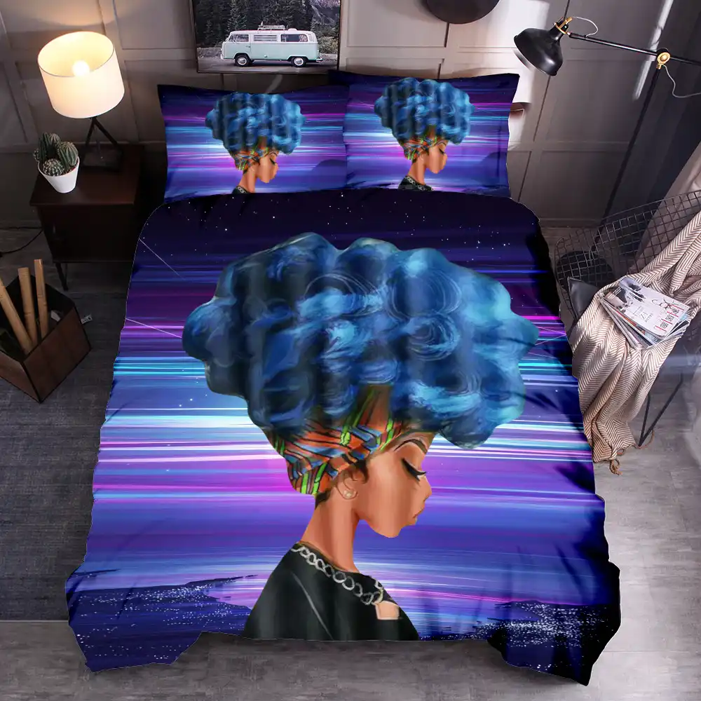 Africa Women Printed Bedding Sets Ethnic African Duvet Cover Set Queen