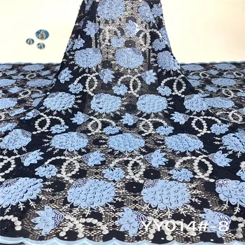 

Madison African Lace Fabric 2019 High Quality Lace Material With Sequins Nigerian French Lace Fabrics For Women Party