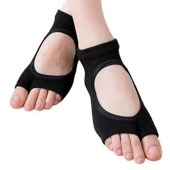

Socks Women Dance Half Toe Ankle Grip Short Backless Pilates Socks Non Slip Toe Five Finger Yogilates Fitness Socking