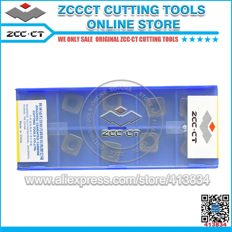 50pcs ZCC.CT milling cutter SDMT09T312 -DM YBG302 milling cutter tool insert SDMT09 for medium cut SDMT lathe part SDMT09T312-DM