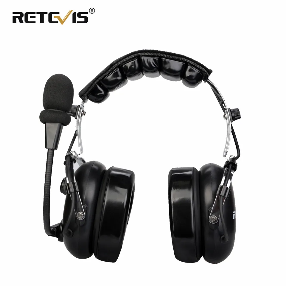 2 Pin бинауральные наушники с шумоподавлением авиационные рация гарнитура для Kenwood Baofeng UV 5R Retevis|Запчасти и
