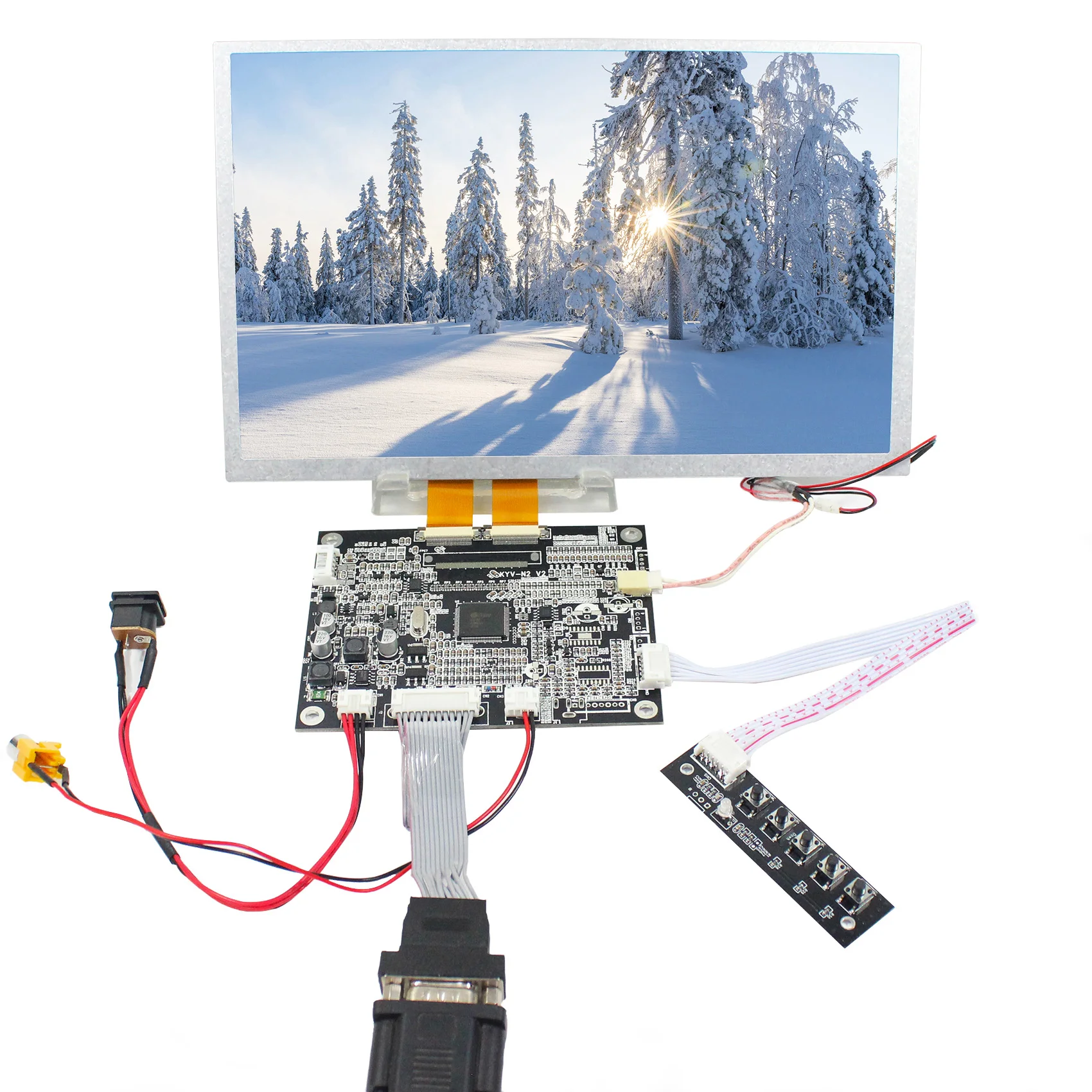 

VGA AV LCD плата контроллера KYV-N2 V1 10,1 В AV101VW01 V3 800X480 ЖК-экран
