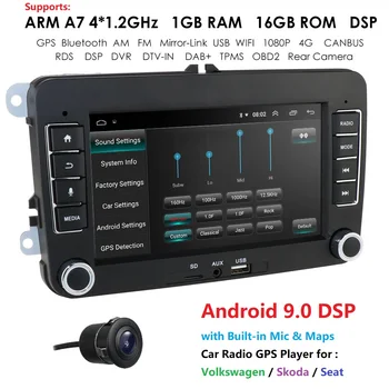 

DSP 2din Car Multimedia for VW Golf Polo Jetta Passat B6 CC Tiguan Android 9.0 4G GPS Bluetooth Radio USB AM FM 7'' Touch Screen