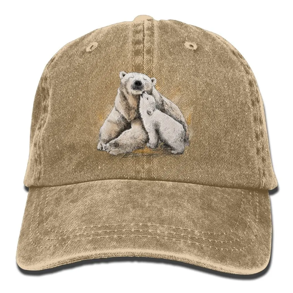 Большой белый медведь маленький белый медведь джинсовая шляпа мужская стрейч бейсболка