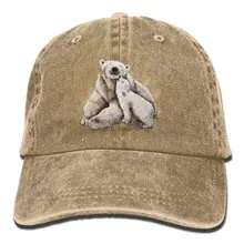 Большой белый медведь маленький белый медведь джинсовая шляпа мужская стрейч бейсболка