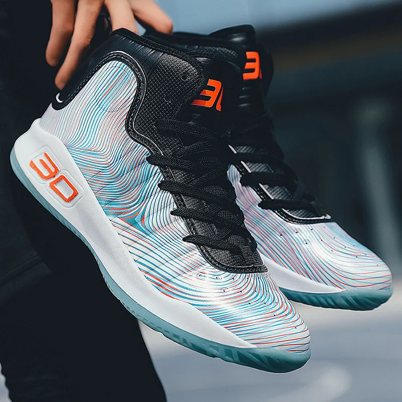 

Curry Basketball Combat Boots Hight-top MEN'S SHOES Warriors Wear-Resistant Breathable Casual Couples White Shoes Students Sport