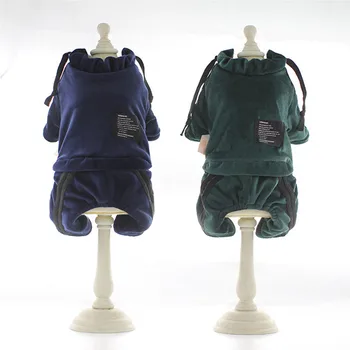 

Cute Sport Style Dog Jumpsuit Pajamas Winter Warm Fleece Small Dog Cat Coat Jacket Chihuahua Shirt Hoodie Clothes For Pitbull