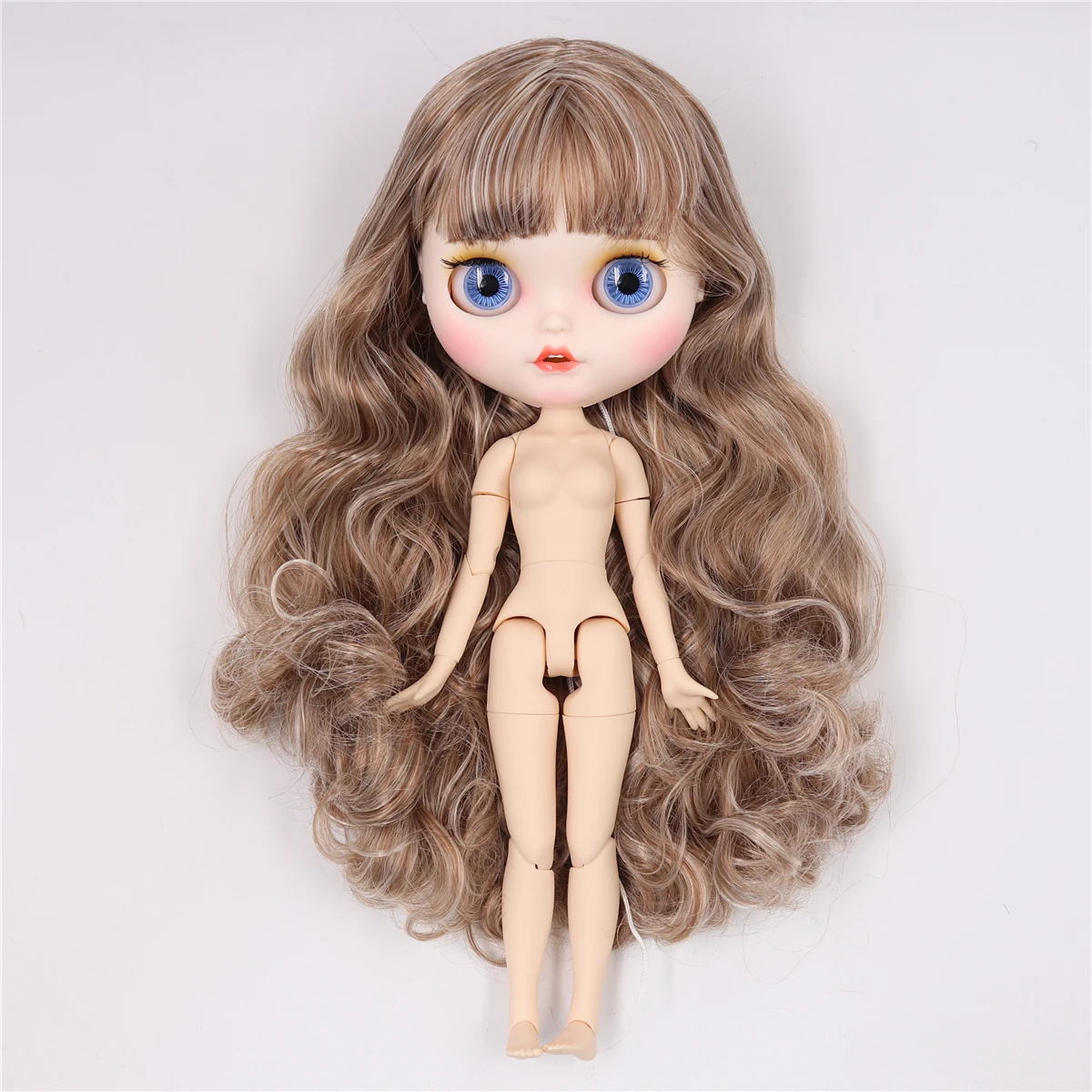 Neo Blythe Doll with Multi-Color Hair, White Skin, Matte Smiling Face & Custom Jointed Body 1
