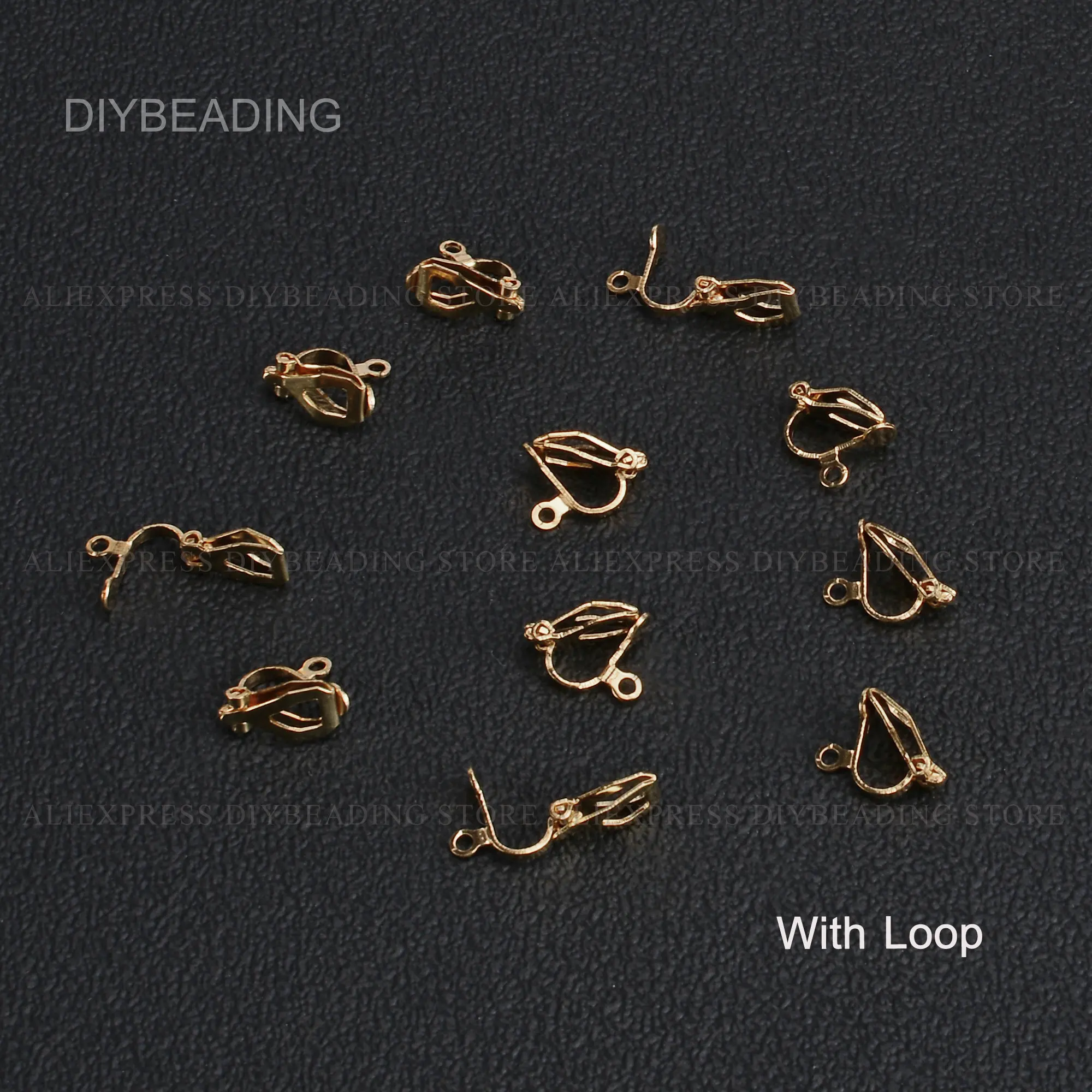 50-500 Pcs Brass Ear Clips/ Clip On Earring Bases/ Non Pierced Blank Earring Clips Finding Component Bulk Wholesale Supplies