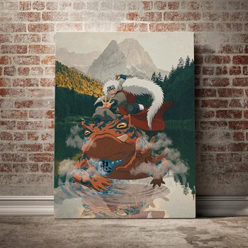 

Modular Pictures Jiraiya Gamabunta Animation Canvas Wall Art Paintings Cartoon Printed Poster Living Room Home Decoration Frame