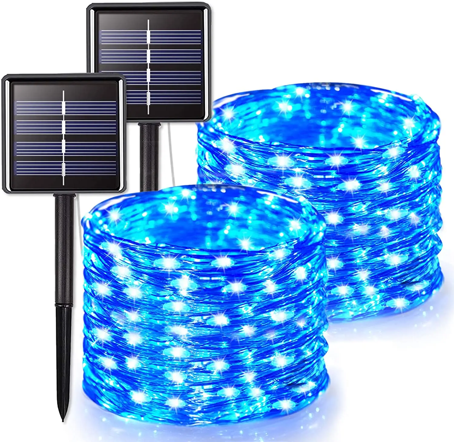 Водонепроницаемая уличная гирлянда на солнечной батарее 10 м 200 светодиодов/20