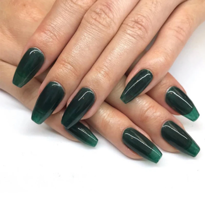 style5 Новые корейские Ins летние носимые синие длинные квадратные головки поддельные кончики для ногтей женские маникюрные украшения DIY Искусственные накладки для ногтей 24 шт - Цвет: style5