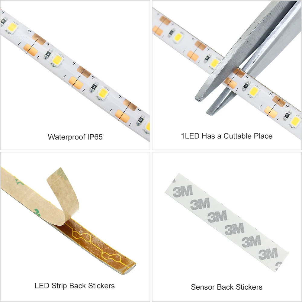 USB Светодиодные ленты лампы 5V SMD 2835 гибкий движения PIR Сенсор Водонепроницаемый Ленты Под Кабинет Светодиодный Ночник Лампа для Кухня шкаф Спальня