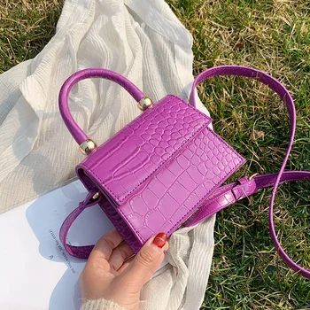 

Stone Pattern Mini PU Leather Crossbody Bags For Women 2020 Solid Color Simple Shoulder Handbags Female Travel Totes