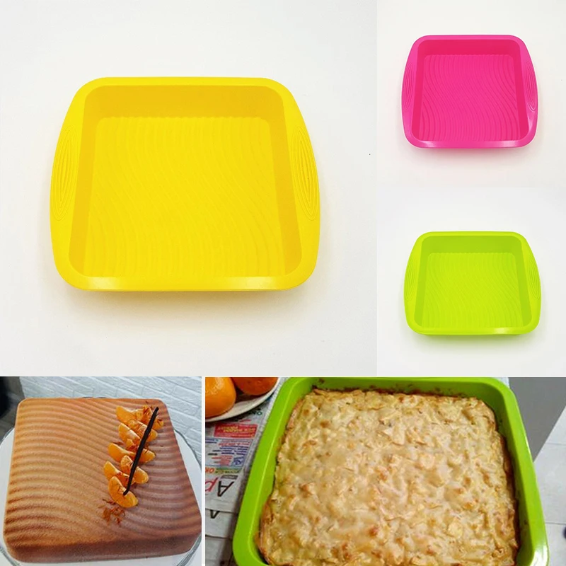 

Fashion Large Square Cake Mould Silicone Chocolate Soap Candy Jelly Mold Baking Pans Silicone mold