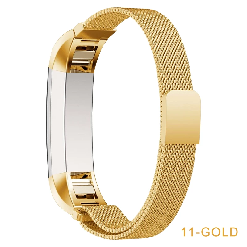 Для Fitbit Alta HR/Alta Ремешки для наручных часов сетка петля Металлический Ремешок Браслет замена замка сетка из нержавеющей стали pulseira - Цвет ремешка: Gold Color