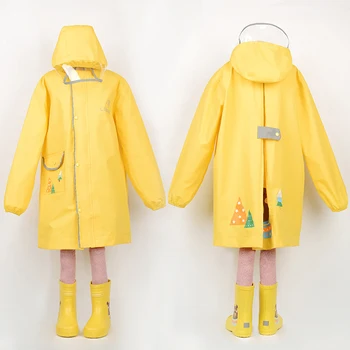 

Yellow Raincoat Boys Girls Hooded Raincoat Animal Student Poncho Children Fashion Children's Cartoon Waterproof Raincoat CC50YY