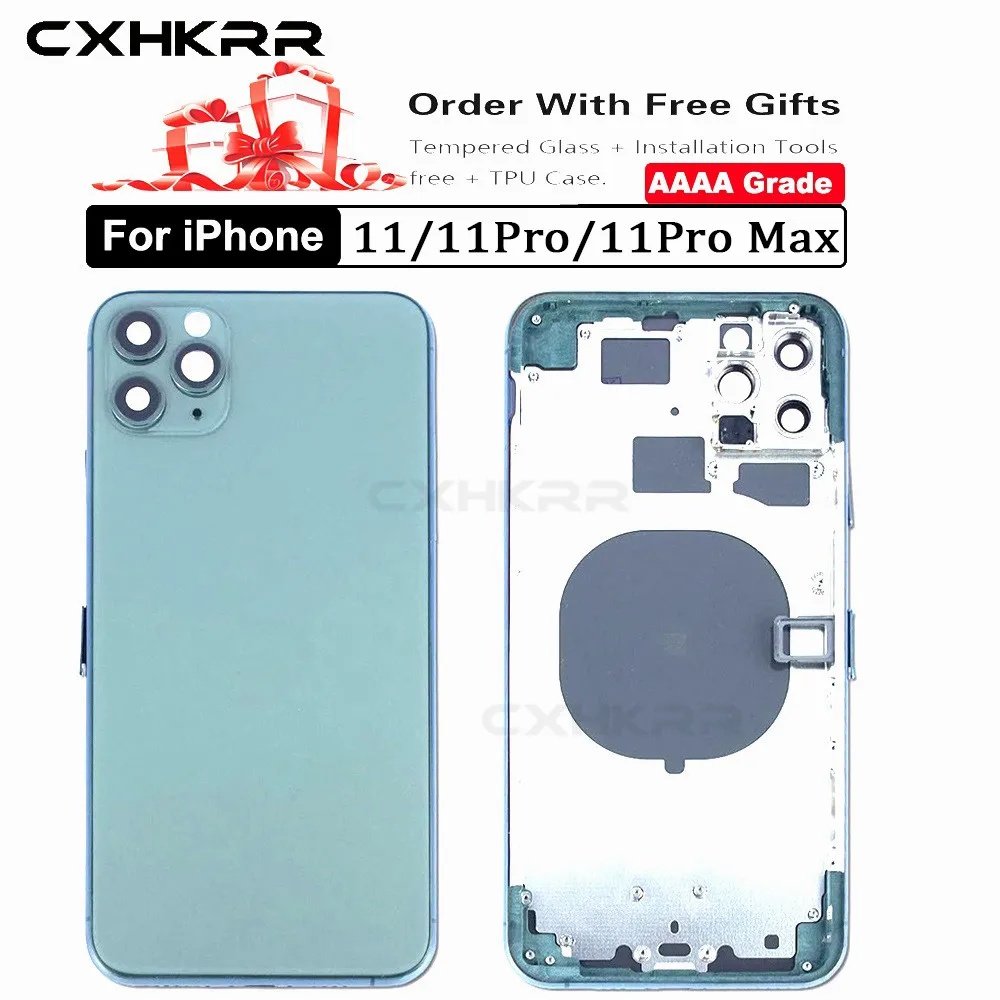 AAA высокое качество задняя крышка Корпус дверь шасси средняя Рамка для iphone 11 / Pro Max