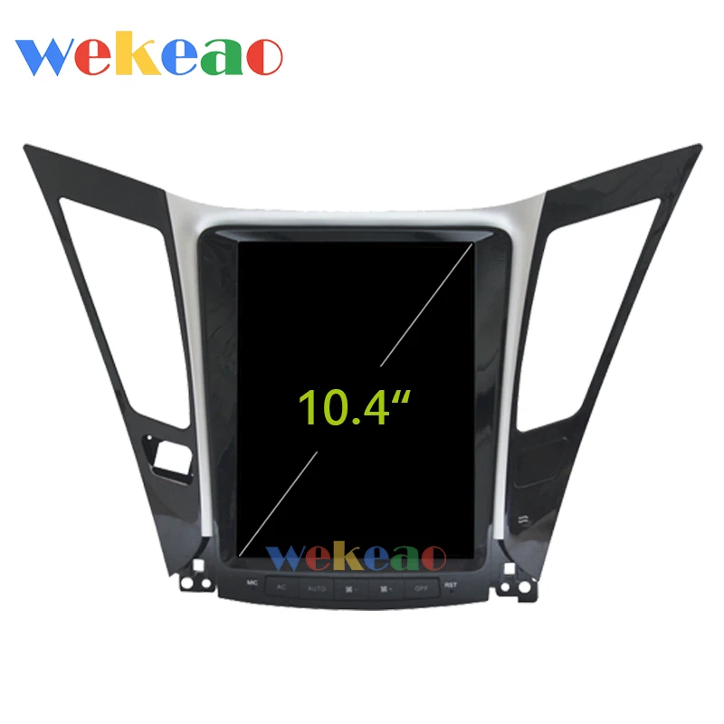 Wekeao вертикальный экран Tesla style 10,4 ''1Din Автомобильный dvd-плеер на основе Android навигационное автомобильное радио для hyundai Sonata 2012