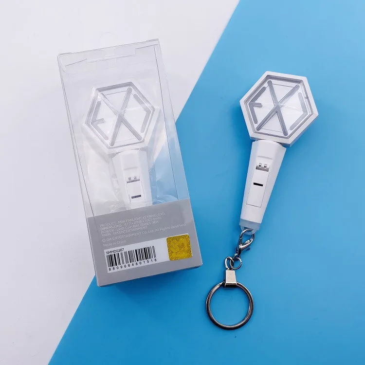 Kpop EXO мини вентилятор светильник брелок концертный поддерживающий светильник палка молоток светильник светодиодный ручной светильник EXO палка брелок для фанатов коллекция