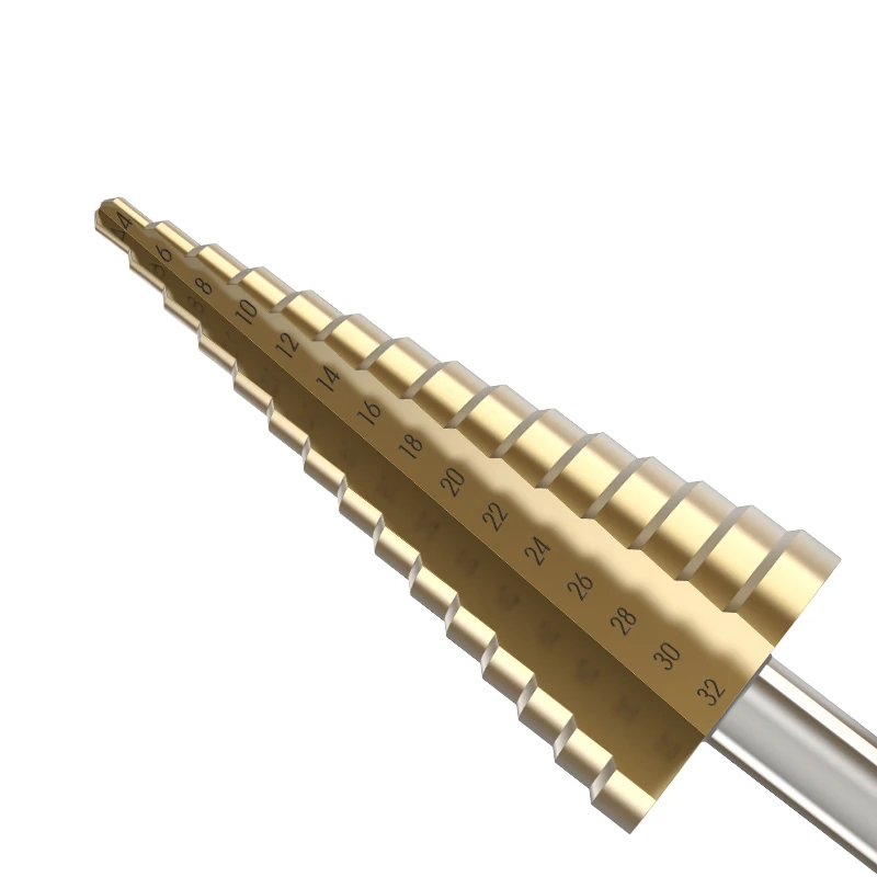 3PC HSS Steel Cone Drill 4-12mm 4-20mm 4-32mm Titanium Step Cone Drill Bit Hole Cutter for Woodworking Wood Metal Drill Bits 3PC HSS Steel Cone Drill 4-12mm 4-20mm 4-32mm Titanium Step Cone Drill Bit Hole Cutter for Woodworking Wood Metal Drill Bits