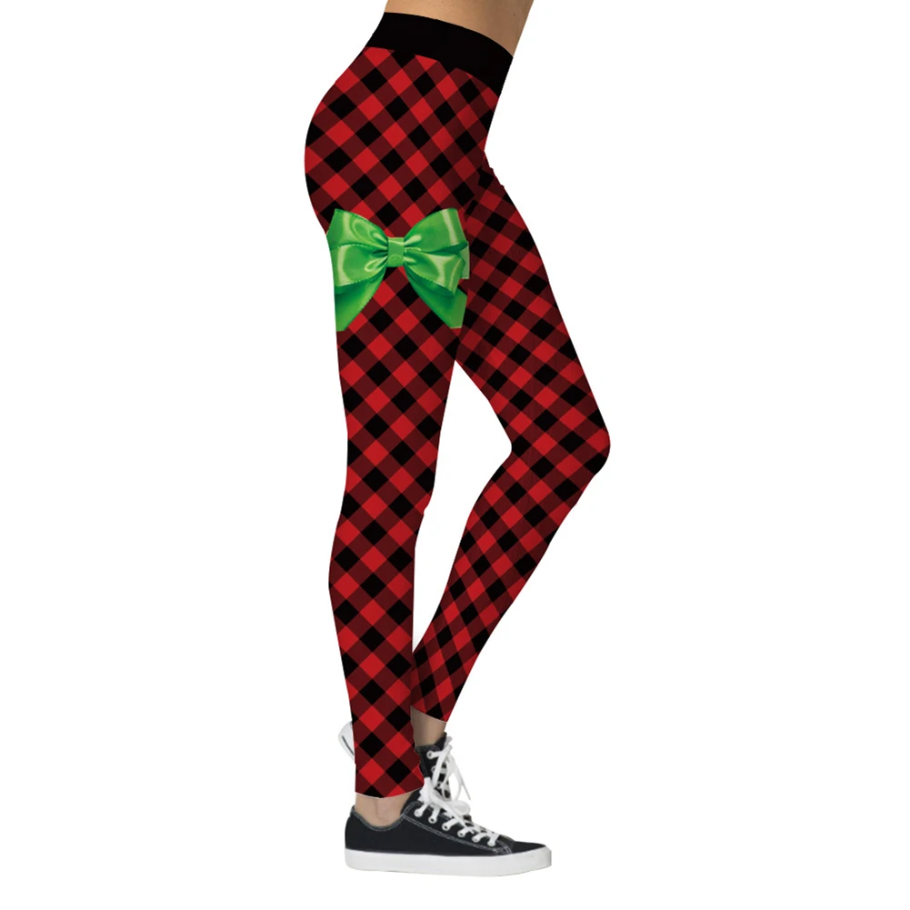 Женские штаны для йоги, рождественские леггинсы, сетчатые, с 3D принтом, для спортзала, йоги, спортивные брюки, хип-лифтинг, высокая талия, узкие брюки