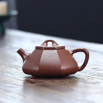 

Shu park yixing are recommended by pure manual and old purple clay eight side son stone gourd ladle pot teapot tea set