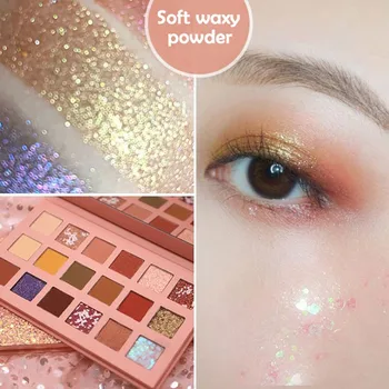 

Eyeshadow Compact Eyeshadow Palette Gorgeous Striking 18 Colors Travel Cosmetology Ball Shimmers Warm Versatile Convenient